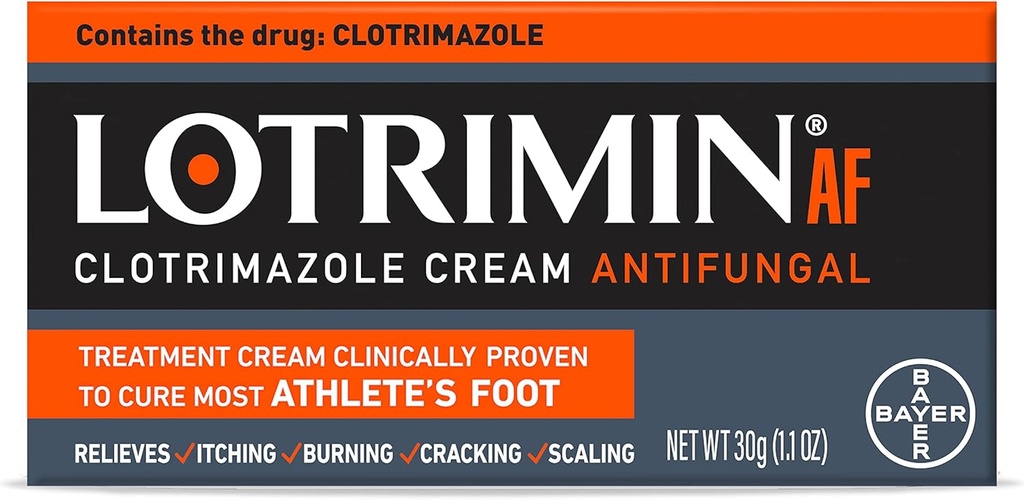 Lotrimin AF Cream: Athlete's Foot% Clotrimazole Antifungal Tedavisi, Klinik Olarak Etkili, 1.1 Ounce (Yeni Bak)
