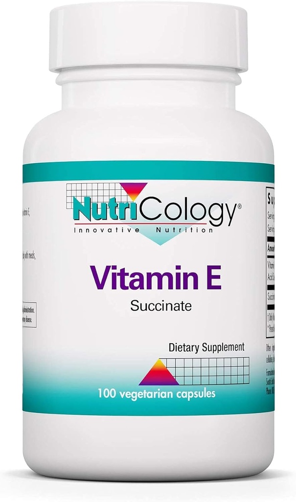 Nutricology Συμπλήρωμα Βιταμίνης Ε - για Άνδρες & Γυναίκες, 400 IU D-Alpha-Topheryl, Antioxidant, Vegetarian Capsles - 100 Count