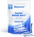 Neti Pot Salt Packets - 100 Bireysel olarak Nasal Yıkama için Saline Packets | Neti Pot Refill Kit| Etkili Nasal Irrigation | Sinus Care | Nasal Cleansing Çözüm