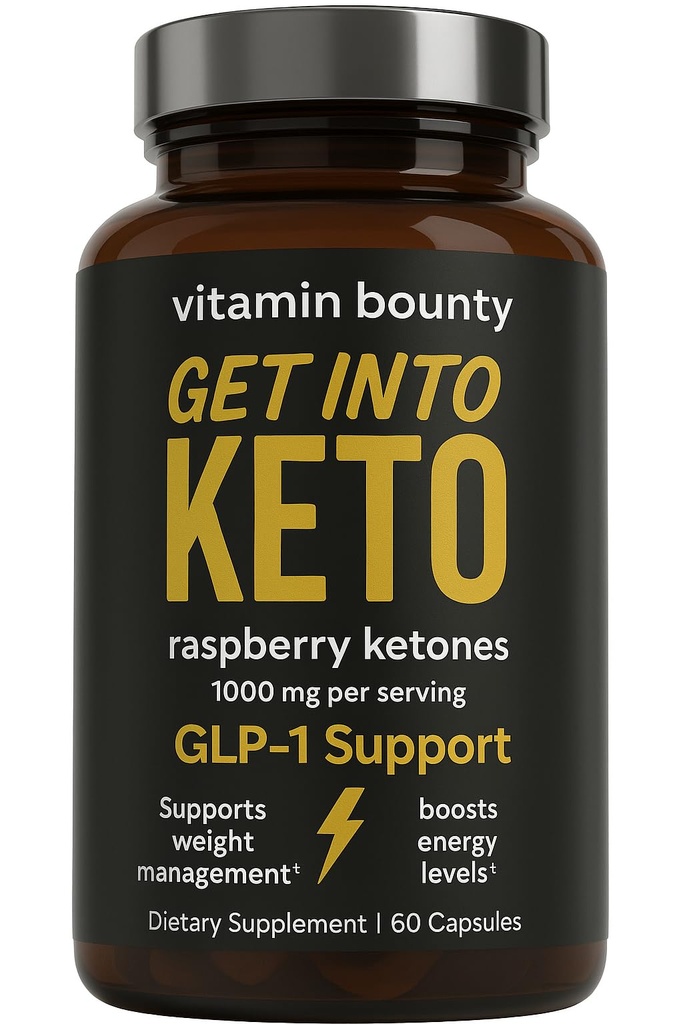 Bounty Premium Raspberry Ketones Supplement - Kilo kaybı için Keto Pilleri - Ketoz & Metabolism Desteği - Keto Diyet Yardım - Kadınlar ve Erkekler için Enerji Boost - 60 Capsules
