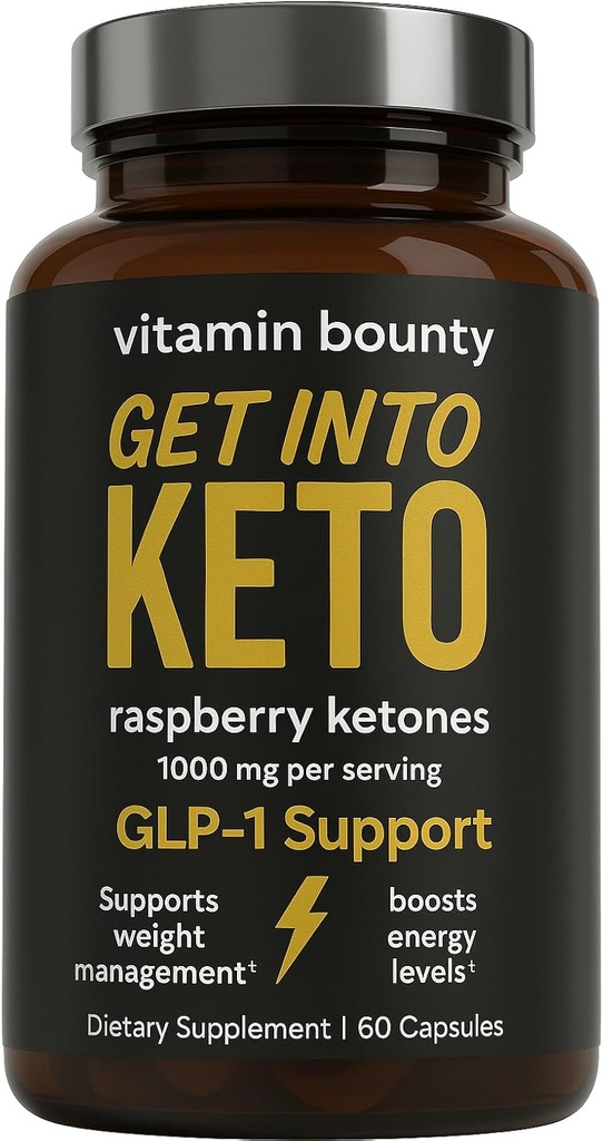 Bounty Premium Raspberry Ketones Supplement - Kilo kaybı için Keto Pilleri - Ketoz & Metabolism Desteği - Keto Diyet Yardım - Kadınlar ve Erkekler için Enerji Boost - 60 Capsules