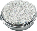 Bling Pill Case for Purse Medicine Vitamin Container Holder Pocket Pill Case Round Medicine Organizer for Vitamin/Fish Oils/Supplement Travel Medicine Kit (3 Compartment Silver)
