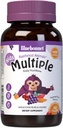 Bluebonnet Beslenme Rainforest Animalz Whole Food Based multiple Chewable Tablet, Çocuklar Multivitamin & Mineral, C, D3, Iron, Gluten Free, Milk Free, Kosher, 180 Chewable Tabletler, Karma Flavor