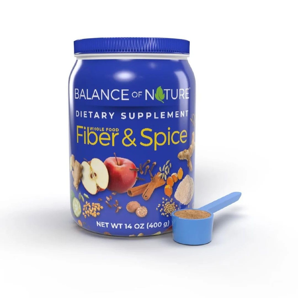 Doğa Fiber & Spice Dengesi - Psyllium Husk, Flax Tohum, Turmeric & Apple - 30 Hizmet
