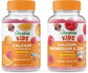 Vitamin D Çocuklar + Kalsiyum & Magnezyum Çocuklar, Gummies Sche - Great Tasting, Supplement, Gluten Free, GMO Free, Chewable Gummy