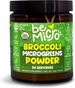 Ολόκληρα τρόφιμα Broccoli Microgreen σκόνη - US Grown, Μικρή παρτίδα, Nutritional Booster - Nrf Ενεργοποίηση - 30 εξυπηρετούν / 12g