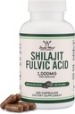 Shilajit Pure Himalayan Capsules (%% Fulvic Acid Supplement) hizmet başına 1000 mg of Authentic Shilajit ekstraksiyon, 120 Kont (High in Trace Minerals, No Fillers) Double Wood