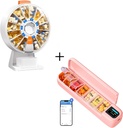 Daviky Pill Dispenser Καθημερινά, Μεγάλο Χάπι Οργάνωσης, Αυτόματη Pill Dispenser, Smart Pill Organizer με Συναγερμό
