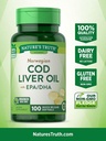Nature's Truth Norveç Cod Liver Oil Diyetary Supplement - 100 Softgels, 6 Paket