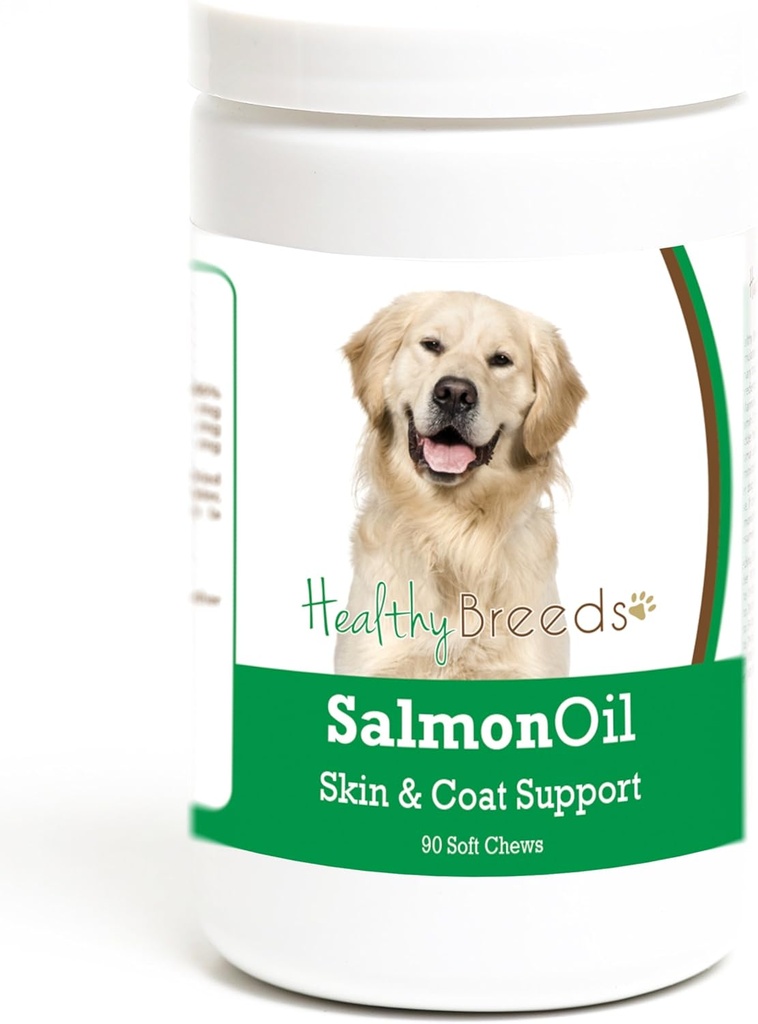 Sağlıklı Breeds Golden Retriever Salmon Oil Soft Chews 90 Count