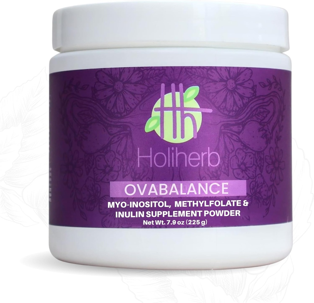 Holiherb Myo Inositol + Kadınlar için Uygun Tamam | Hormonal Denge ve Ovarian Sağlık Desteği | Myo Inositol Için 4g of Myo Inositol | 50 Servisler