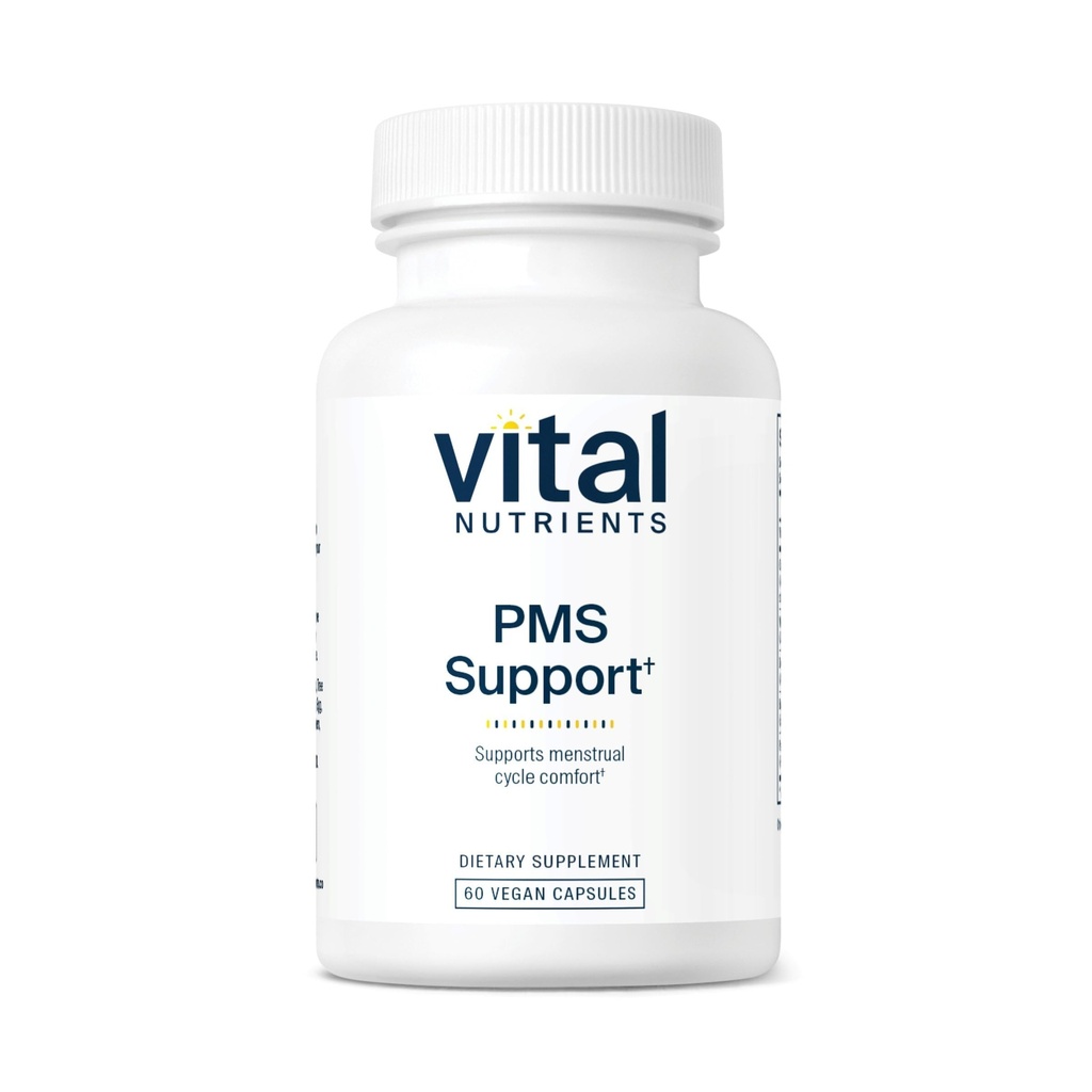 Vital Nutrients PMS Desteği - Vitex Berry & Passionflower Premenstrual Support & Hormon Dengesi * - B6 PMS Supplements - Gluten, Süt, Soy Free - Non-GMO - 60 Capsules