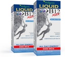 Wellgenix B12 Max Liquid - Βιταμίνη B6, B12 & Folate-High Absorption - Καρδιαγγειακή Υγεία, Διανοητική Καθαρότητα, Ενέργεια Ενίσχυση & Απώλεια Βάρος - 1.75oz, 2 Συσκευασία