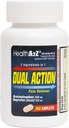 HealthA2Z® Dual Action Pain Relief | Acetaminophen 250 mg & Ibuprofen (NSAID) 125 mg | Contains Two Medicines | Relief from Headache, & Backache (150 Caplets)