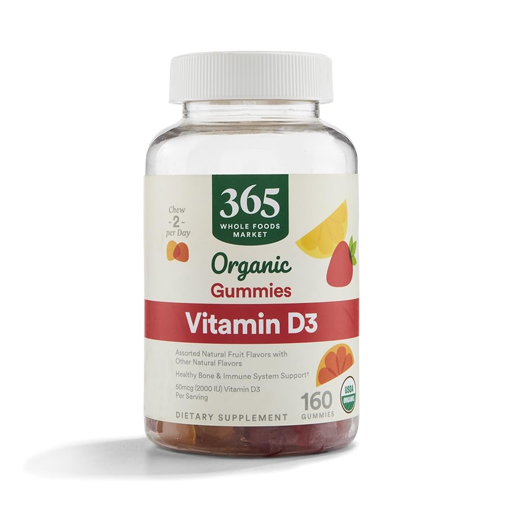 365 by Whole Foods Market, Organik Vitamin D3 Gummy, 160 Count