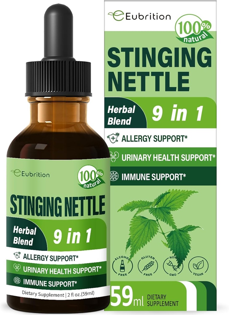 Herbal Drops, Antivirüs Desteği için Nettle Quercetin Turmeric ile alıntı, Urinary Health & Immunity. 2oz