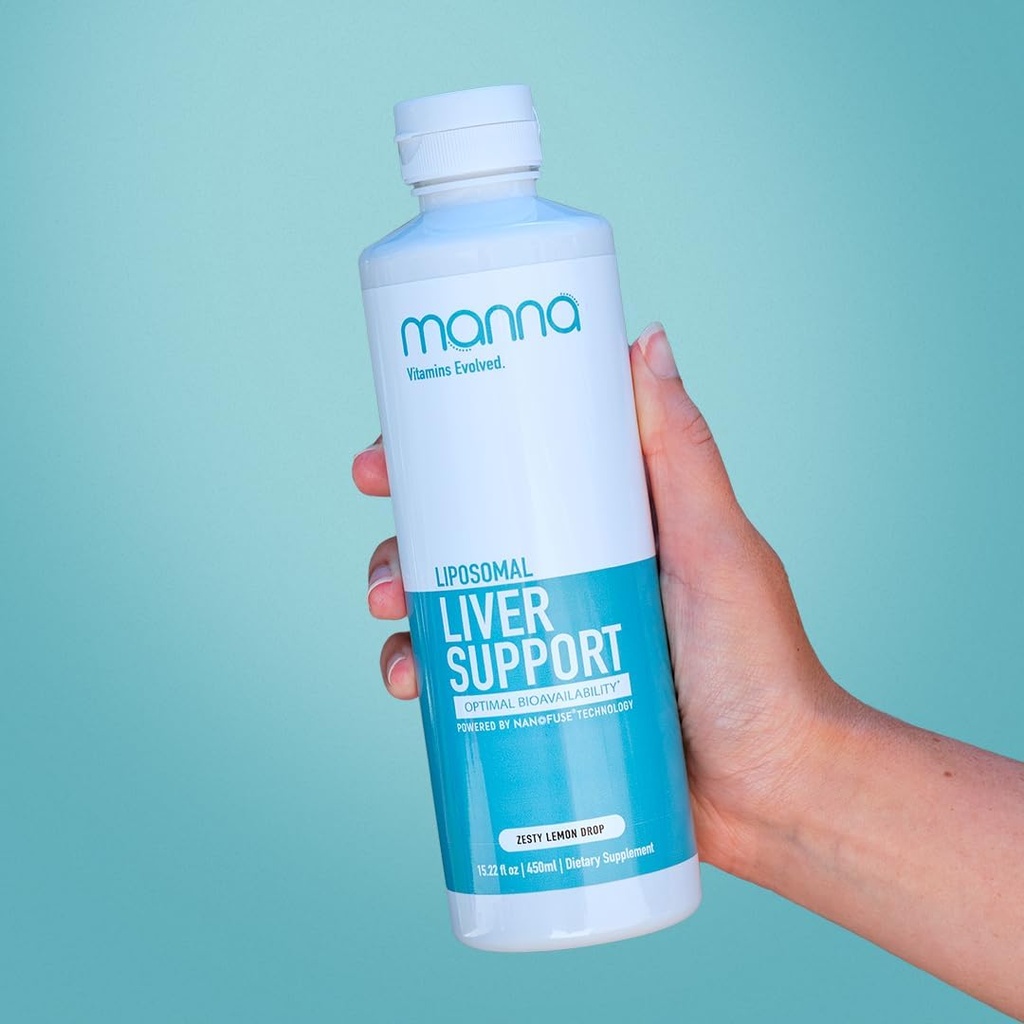 Manna Liposomal Liver Support - Liver Cleanse Detox & Onarım - Kadınlar ve Erkekler için Canlı Destek Supplements
