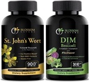 St Johns Wort 900mg-Mood Συμπληρώματα Υποστήριξης-Calm. Συμπλήρωμα DIM 300mg με Broccoli 200mg BioPerine 10mg-Hormone και οιστρογόνων ισορροπία για γυναίκες & άνδρες.120 κάψουλες λαχανικών (2 ΜΗΝΕΣ ΔΙΑΘΕΣΗ)