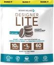 Tasarımcı Wellness, Tasarımcı Lite, Low Calorie Natural protein, Prebiyotik Fiber, Key Vitamins & Minerals, Chocolate Cookies & Cream, 25.6 Ounces