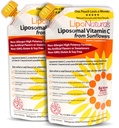 Lipo Naturals Liposomal Vitamin C 1000 mg Sıvı (2-Pack 60 Dos) - Doğal Formula Immunity + Enerji Desteği - Vegan, Çin-Free (15oz / 443 ml ea)