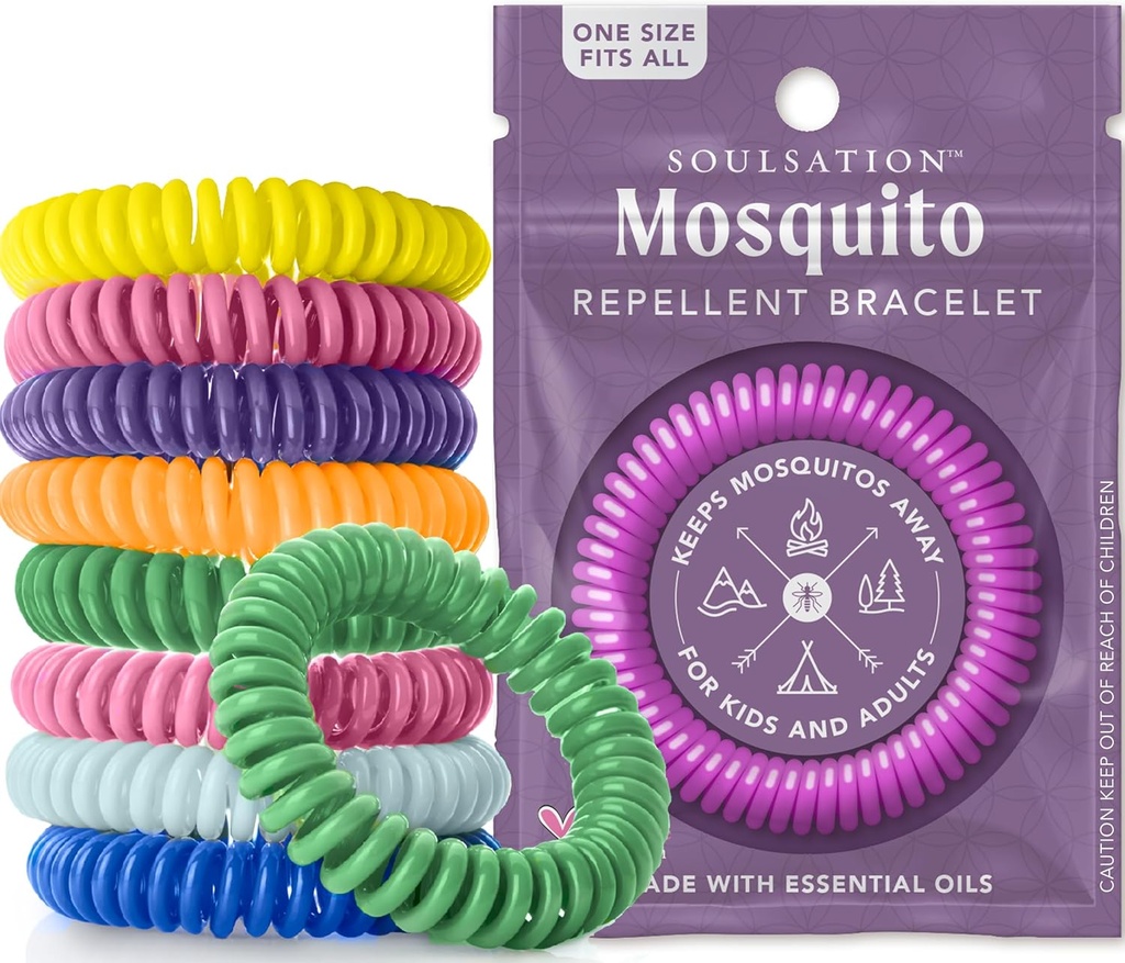 15 Pack Mosquito Repellent Dresss, DEET-Free for Kids & Yetişkinler için, Bireysel olarak Bands'ı sarıladı