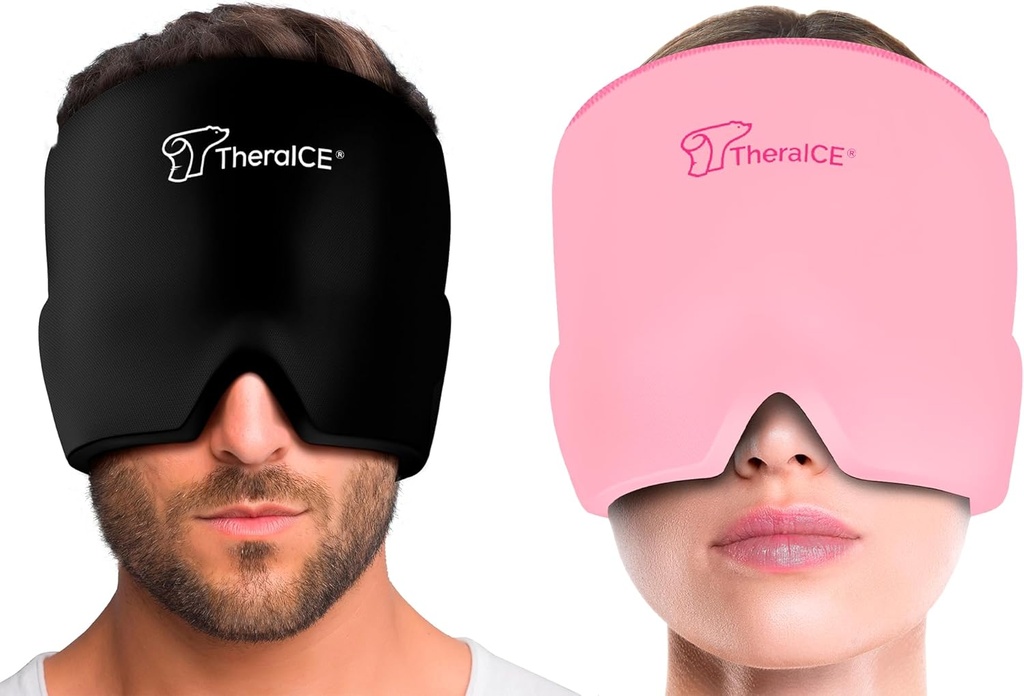 TheraICE Migraine Relief Cap, Soothing Headache Ice Pack Maske Ürünleri, Soğutma Gel Hat, Face Cold Compress Head Ger, Stres ve Hangover