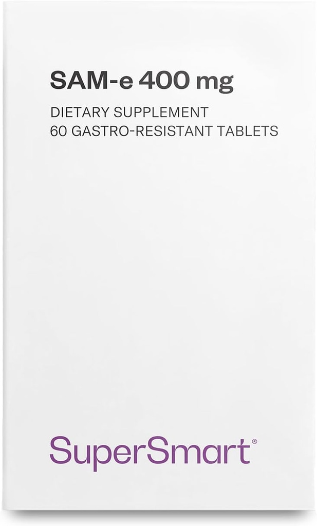 Supersmart - SAM-e 400mg (80% ενεργό ισομερές S,S) - Advanced S- Adenosyl Methionine SAM-e συμπλήρωμα 