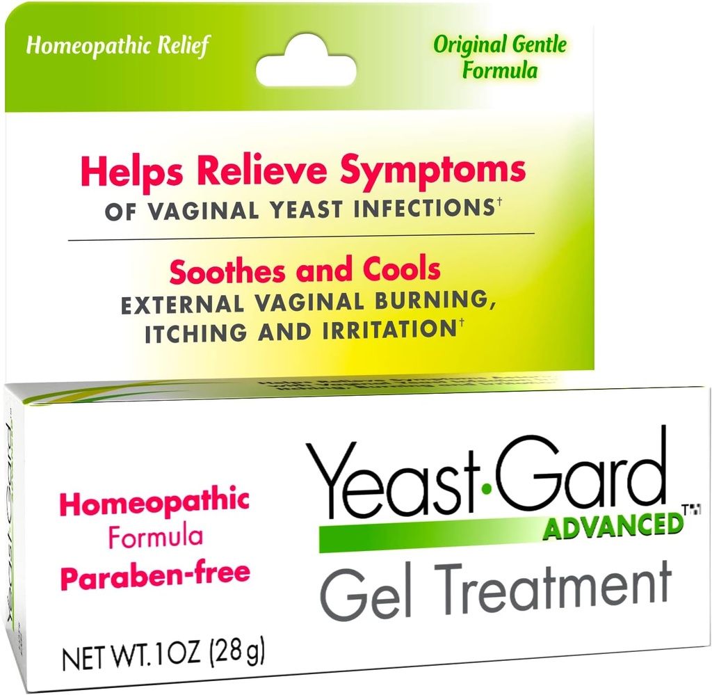 YeastGard Advanced Homeopathic Yeast Tedavisi Vaginal Gel -Beyaz 1 oz