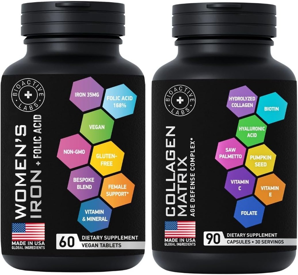 Güzellik Collagen Kompleksi ve Vegan Iron Supplements for Women - Age Defense Sche