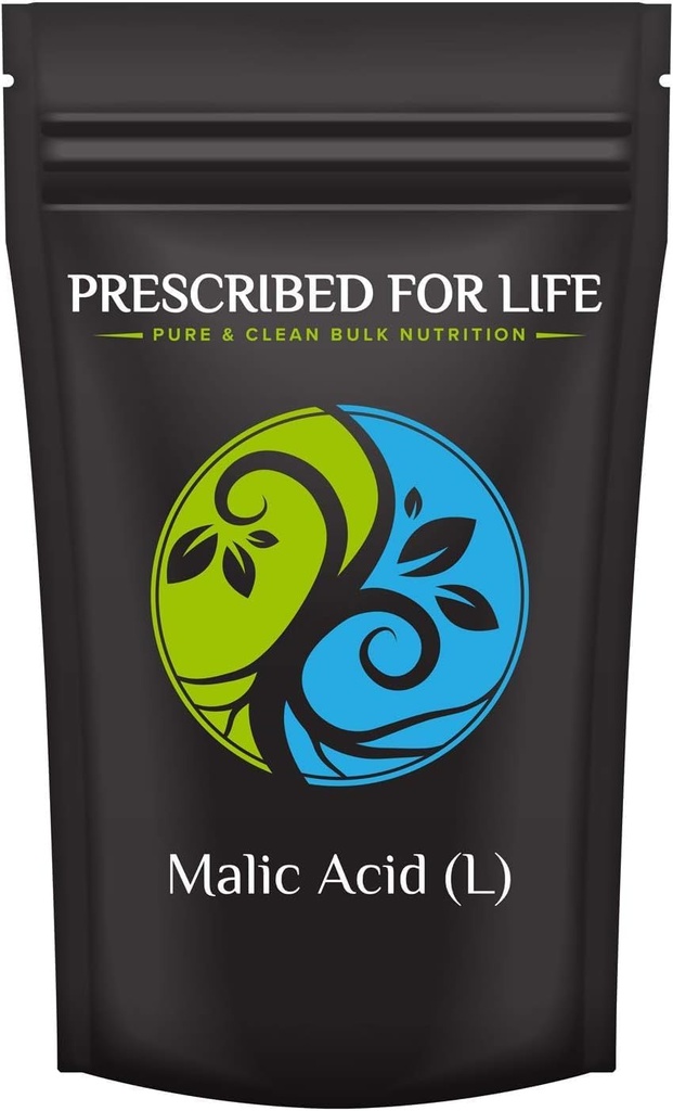 Life L Malic Acid Toz,% 100 Pure Malic Acid, USP Grade, Gluten Free, Vegan, GMO (1kg)