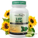 MoxyVites 5HTP 100 mg Supplement, Plus B6, 5 HTP Organik Tüm Gıda - En İyi Serotonin ATM - Non-GMO, 120 Vegan Capsules
