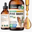 BIO KRAUTER Pine Bark Ekstraksiyon - Antioksis Sıvı Supplement'te Zengin - 400 mg Fransız Deniz Standardı Bark Ekstraksiyon - Vegan, Alkol ve Şeker Ücretsiz - 4 Fl Oz Oz