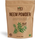 MB Herbals Pure Neem Leaf Toz 100 Gram / 3.5 oz | Azadirachta Indica | Wildcrafted Bitter Neem Supplement Skin and Hair Care
