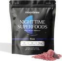 MoonBrew Magnezyum Sleep Tea: Natural Melatonin-Free Sleep Aid | 14 Superfoods with Magnezyum Glycinate & Adaptogens | Keto, Whole30 & Vegan | Hot veya Cold - 30 Servisler