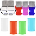 LABOTA 9 Apples Lice Combs, Flea Combs, Hair Comb Double Sided Fine Tooth Combs, Removal Dandruff Comb with Metal Dişler, paslanmaz Steel Louse ve Nit Comb for Head Lice Treatment