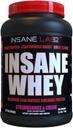 Insane Labz Insane Whey,100% Πρωτεΐνη Ορού Κτιρίου Μυός, BCAA Amino Προφίλ, Μαζική Κεραυνός, Αντικατάσταση γεύματος (Strawberries & Cream, 30 Servings)