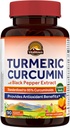 Vitalitown Turmeric Curcumin Root + Black Pepper, 1800MG, India Grown,% 95 Standardized Curcuminoids, Ultra Potency, 2000 Abxia, No Lead or Gluten, Vegan Support, 90 ct
