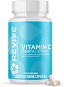 Revive MD Vitamin C Capsules, 1000 mg - Yüksek Lisans VIT C Ascorbik Asit Diyeti Immune Support & Anti Healthoxy - No Fillers & Non-GMO (200 Vegetarian Capsules, 30 Hizmet)