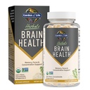 Life Brain Health Supplement with Organic Lion's Mane & Turmeric, Non-GMO, Gluten-Free, Mint Flavor - for Memory, Focus & Health Brain Function