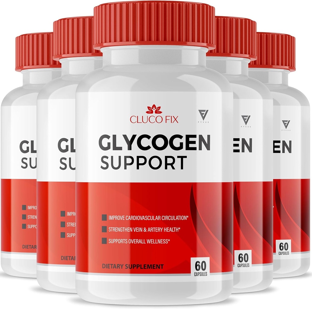 (5 Pack) ClucoFix Glycogen Υποστήριξη κάψουλες, ClucoFix Glycogen Υγεία και ευεξία Multivitamin Υποστήριξη συμπληρώματα, ClucoFix Glyco Advanced Συνολική Υποστήριξη Φόρμουλα Υγείας Κριτικές (300 Κάψουλες)