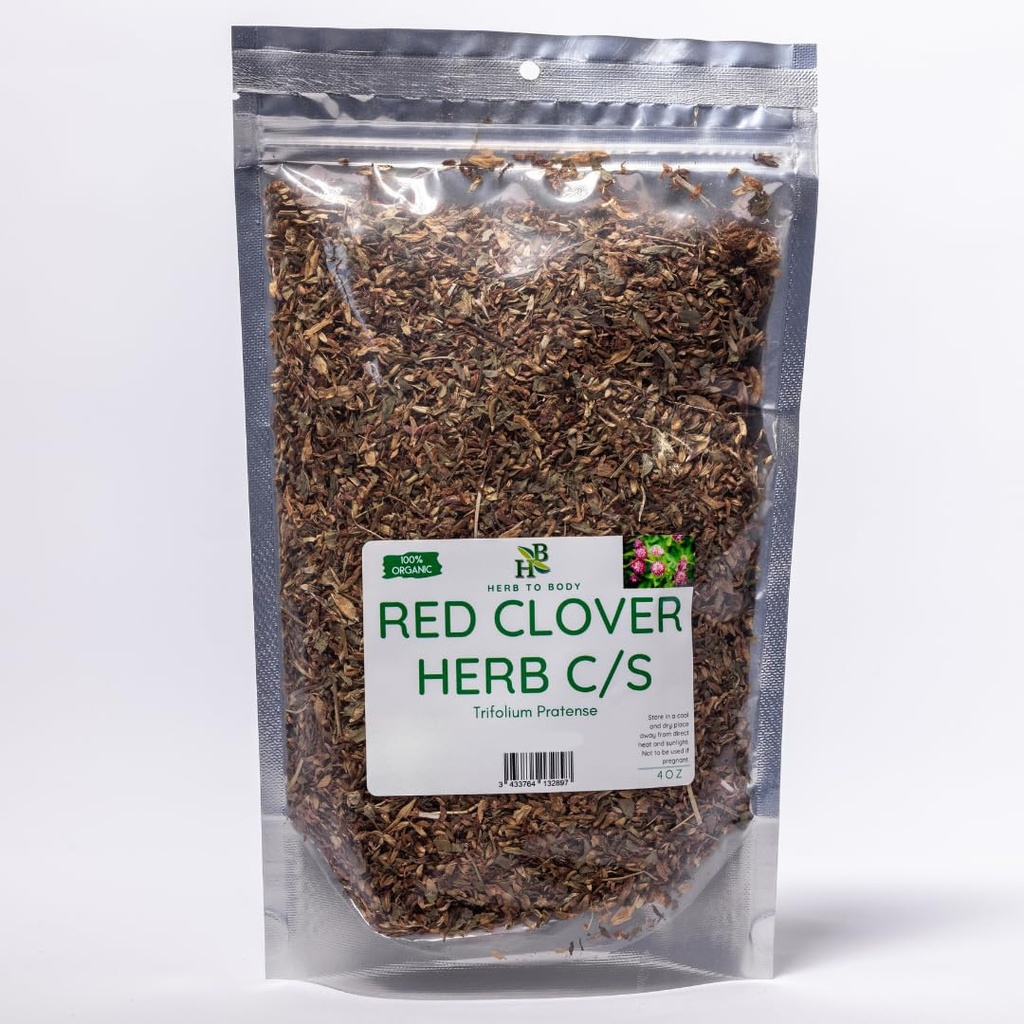 Herb to Body Red Clover Herb Cut & Sifted - 4oz, Wildcrafted Trifolium Pratense για κόκκινο Clover Τσάι, Εκχυλίσματα, Κολλήματα και Παραδοσιακά Φυτικά Παρασκευάσματα