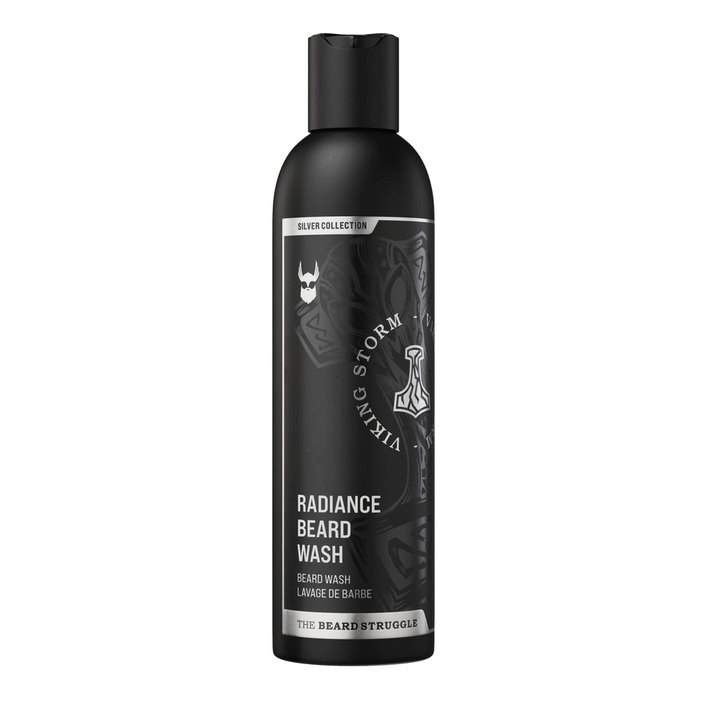 The Beard Struggle Radiance Beard Wash - Deep Clean & Hydrated Beard Care - Σαμπουάν Βίκινγκ για άνδρες (8 FL oz) - Silver Collection- Gold Collection - Platinum Collection