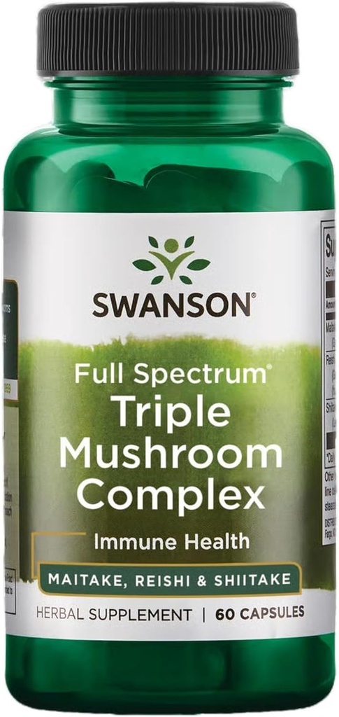 Swanson Full Spectrum Triple Mushroom Kompleksi 60 Capsules
