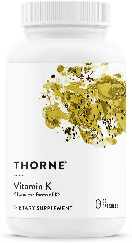 Thorne Research - 3K Tamam - Kalp ve Kemik Desteği için K1 ve K2 Vitaminler - 60 Capsules