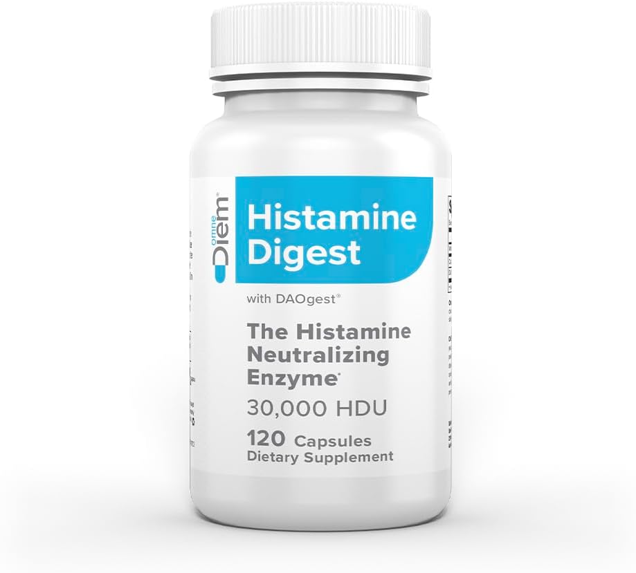 Omne Diem Histamine Digest DAO 30,000 HDU - 120 Caps - Histamine Enzyme - Relieve Histamine Tolerance with Diamine Oxidase