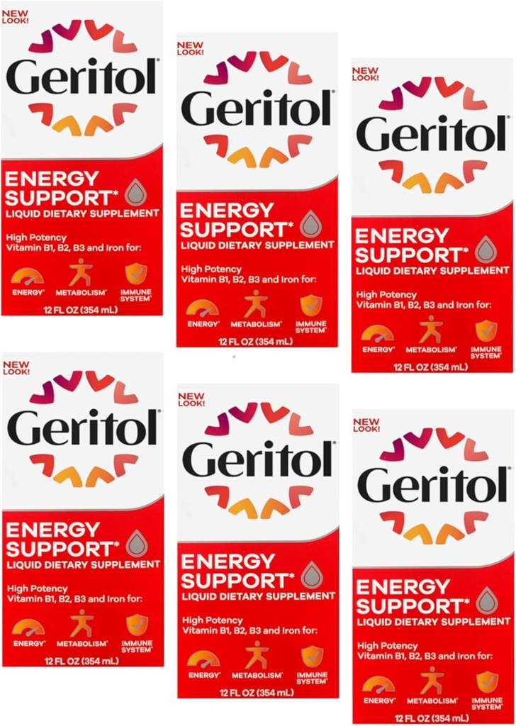 Geritol Liquid Supplement, B-Vitamins & Iron 12 Akış Ounce ( Borcu 6)