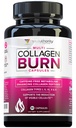 Multi Collagen Burn: Hydrolyzed Protein Peptides Multi-Type με Υαλουρονικό Οξύ, Βιταμίνη C, SOD B λακκάκια, Τύποι I, II, III, V και X, Caffeine-Free (Άγευστες κάψουλες)