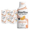 Freeflow Fit Energy Shots, Orange Slice, Natural Caffeine Boost με L-θεανίνη, Ginseng, Βιταμίνες, Πρεβιοτικά, Ηλεκτρολύτες (24 Count, 2oz Shots)