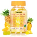 Γλυκινικό μαγνήσιο Gummys 500 Mg, Τρίκλινο σύμπλοκο μαγνησίου Sugar-free Gummies με Malate 400 Mg, Κιτρικό 400 Mg, Συμπλήρωμα μαγνησίου Chewable για γυναίκες & άνδρες Vegan, Βιολογικό 60 Count