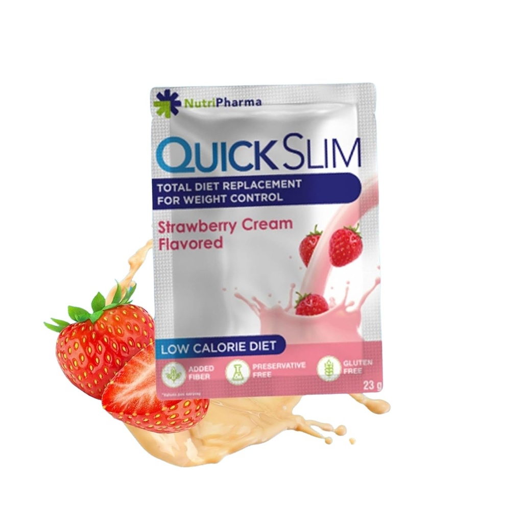 Hızlı Slim Yüksek Protein Kilo Kaybı Kadınlar ve Erkekler için Shakes, Tamam Meal Yenileme Toz, Low Carb Diyet Shakes, Intermittent Fasting, Keto, Gluten Free (1 hizmet, Strawberry krem)